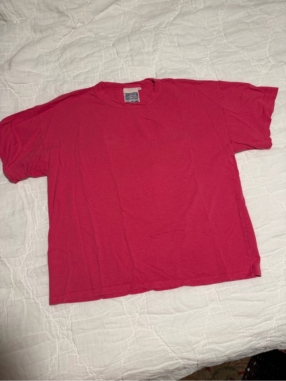 Jungmaven Classic oversized Vernon Crewneck T-Shirt - electric fuschia